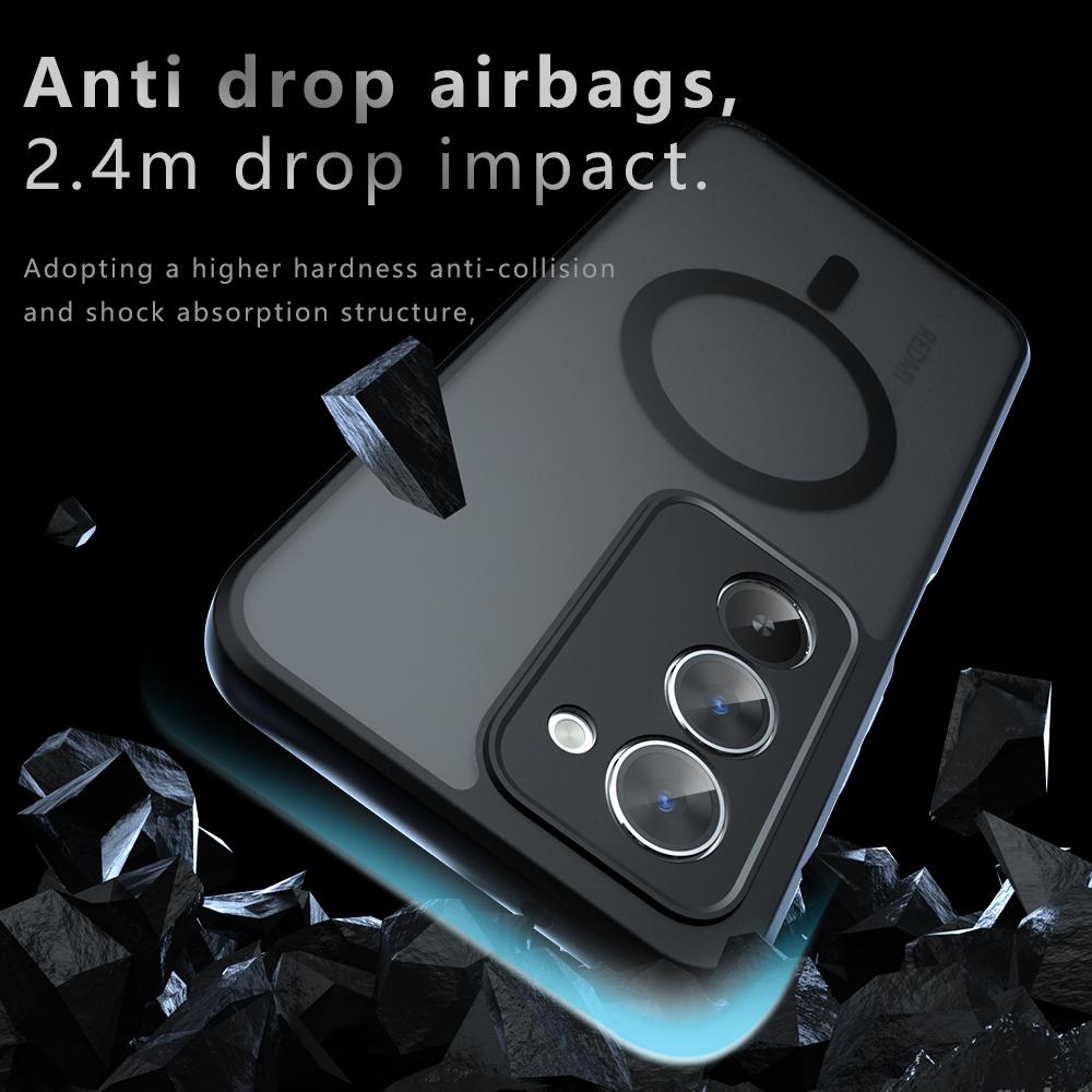 For Xiaomi Redmi 15 4G (169mm)/15 5G (Global) (169mm) Case Magnetic Case TPU + PC Matte Skin Touch Phone Cover