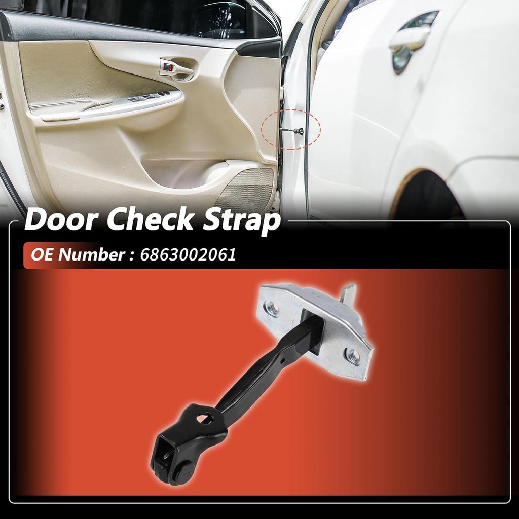 No.6863002061 Rear Right Door Check Strap for Toyota Corolla 2003-2008 for Toyota Matrix 2003-2008 Door Hinge Stop Stopper Limiter 1 Pcs