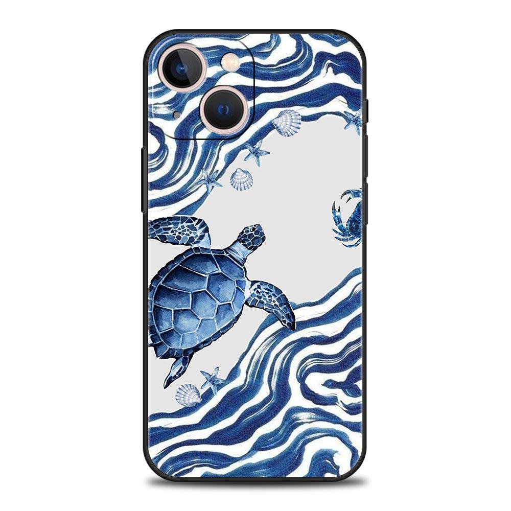 Phone Case For iPhone 17 16e 15 14 13 12 11 Pro Max SE 7 8 Plus Shell iPhone 16 Soft TPU Cover Ocean Life Theme