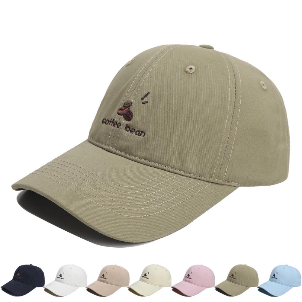 Baseball Cap Men's /Women's Dome Hat Soft Top Cap Summer Casual Sun Protection Letter COFFEE BEAN Hat Adult Caps Streetwear