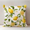1 Stück Aquarell Zitrone und Blumendruck Kissenbezug Dekorative Zierkissenhülle für Sofa Schlafzimmer Wohnzimmer Heimdekoration