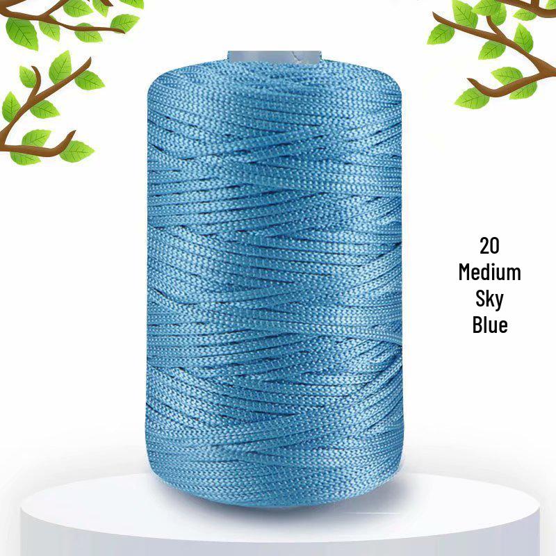 125g Lightweight Ice Silk Linen Yarn for Summer Hats, Medium-Fine Knitting, DIY Bags, Cushions & Shiny Hollow Yarn