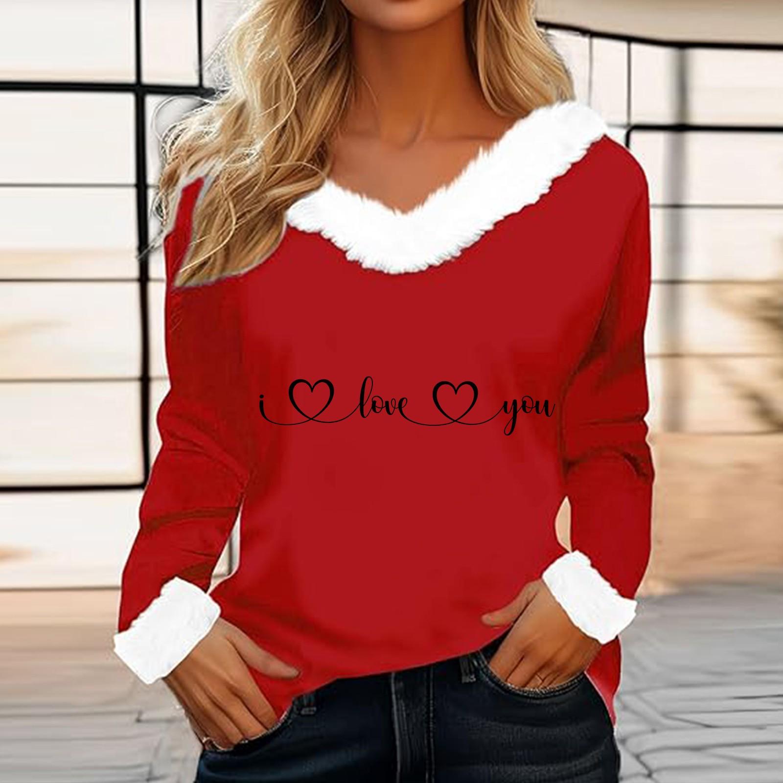 

Женская футболка с принтом ко Дню святого Валентина, рубашка с длинными рукавами, шерстяной воротник, топ с V-образным вырезом и надписью «Любитель вечеринок» L чёрный