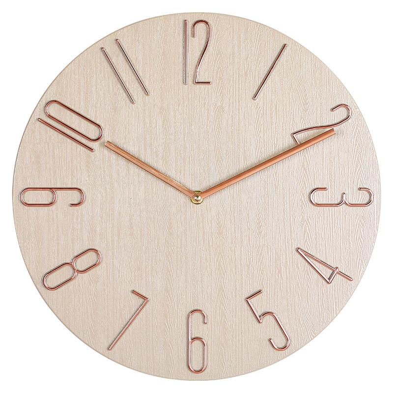 Modern Wall Clock With Silent Sweep Motion For Living Room Decor