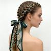 1Pc Silk Scarf Versatile Long Gift Ponytail Ribbon Temperament Bag Straps Soft Printed