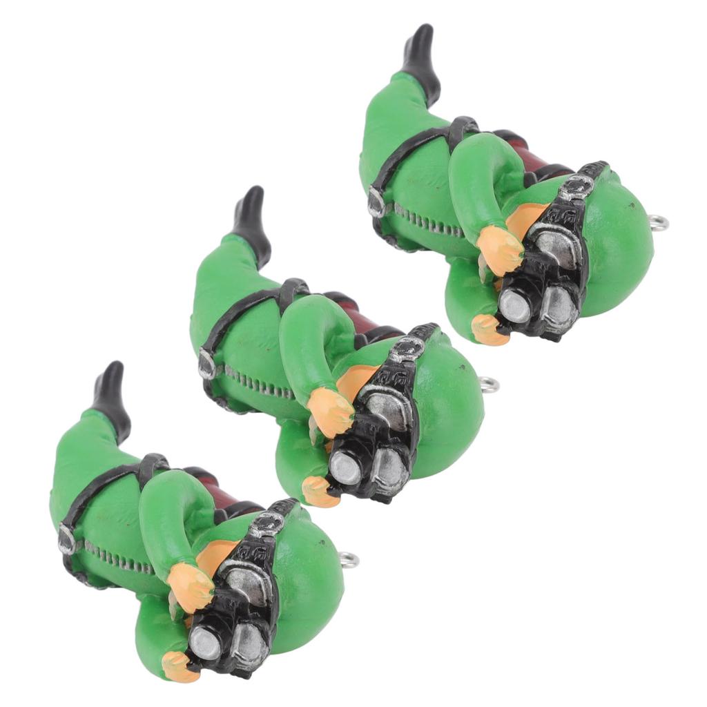 Little Diver Fish Tank Decoration Cute Resin Line Length Adjustable Floating Aquarium Ornament