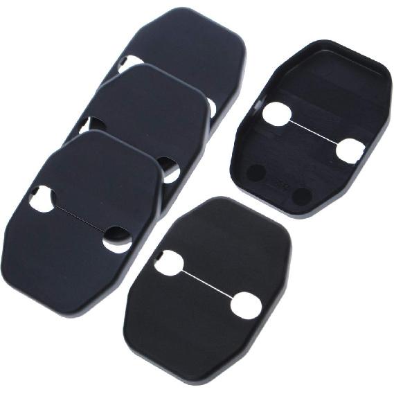 Voodonala Door Lock Covers Protection Trim for Jeep Wrangler JK JKU 2007-2018, for Jeep Grand Cherokee, for Dodge Chrysler, Black, 5PACK