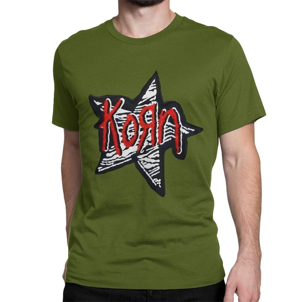 Novelty Korn Music Band T-Shirt for Men Women Pure Cotton T Shirts Nu Metal Neidermeyers Short Sleeve Tees Plus Size Clothing