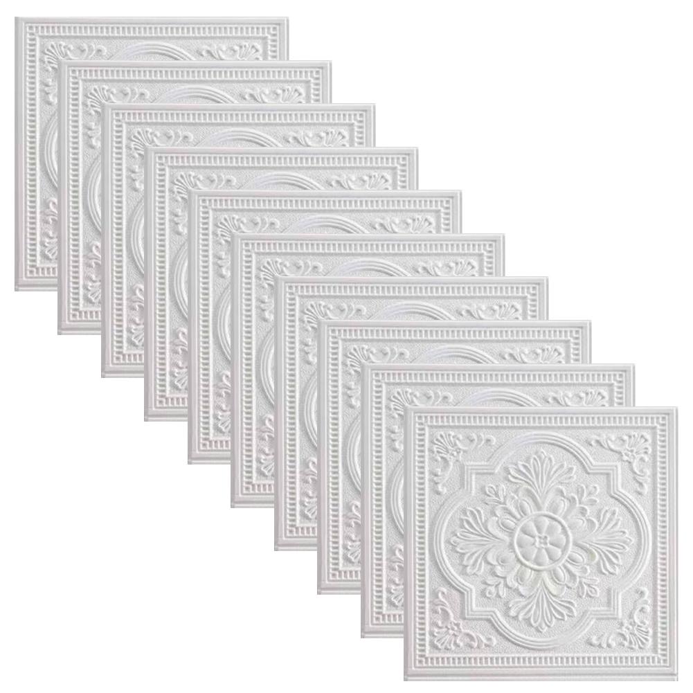 1/10PCS 3D Tile Stone Brick Wall Sticker Soft Foam Panels Wall Panels Wall Sticker Wall Sticker Self-adhesive Wallpaper