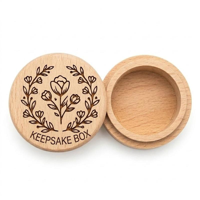 1 pièce Bois Brut Souvenir Pour Dents de Lait Cheveux & Souvenirs Boîte en Bois Fée des Dents Décoration de Maison Cadeau d'Anniversaire