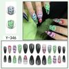 Halloween Spider Nail Art Press-On Nails With Glue Or Jelly Adhesive Trendy Disposable False Festive Costume Party
