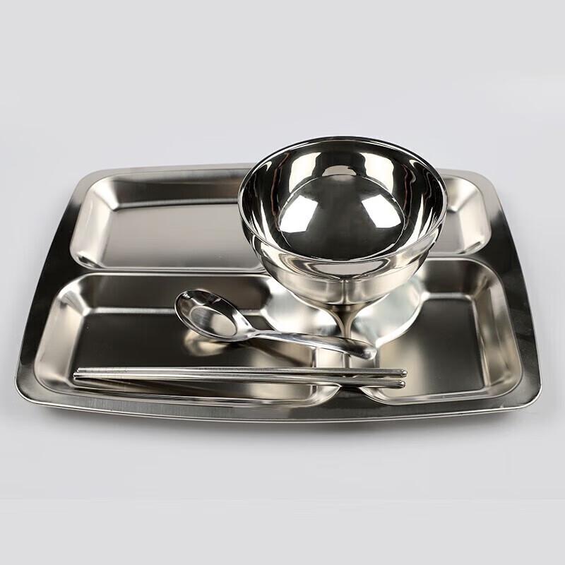 

Stainless Steel Divided Dinner Plate Set