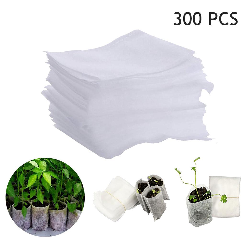 500Pcs Nursery Pots Seed-Raising Bags Non-woven Fabrics Garden Supply 8x10cm