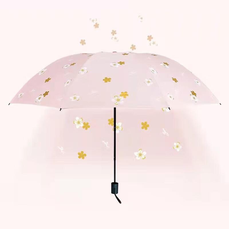 Автоматический трехскладной УФ-зонт от солнца и дождя Hongye