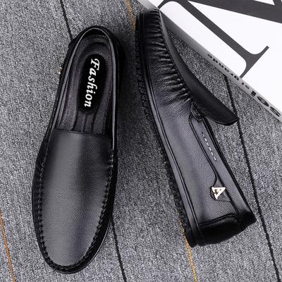 Marque de créateur de mode Chaussures pour hommes en cuir véritable Chaussures de soirée haut de gamme Chaussures de travail classiques noires pour hommes Semelle souple