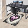 1PC Heart Flowers Non-Slip Floor Carpet Compatible for Office&Living Room&Dining room - Flat-Weave Machine- Soft & Pattern-E302