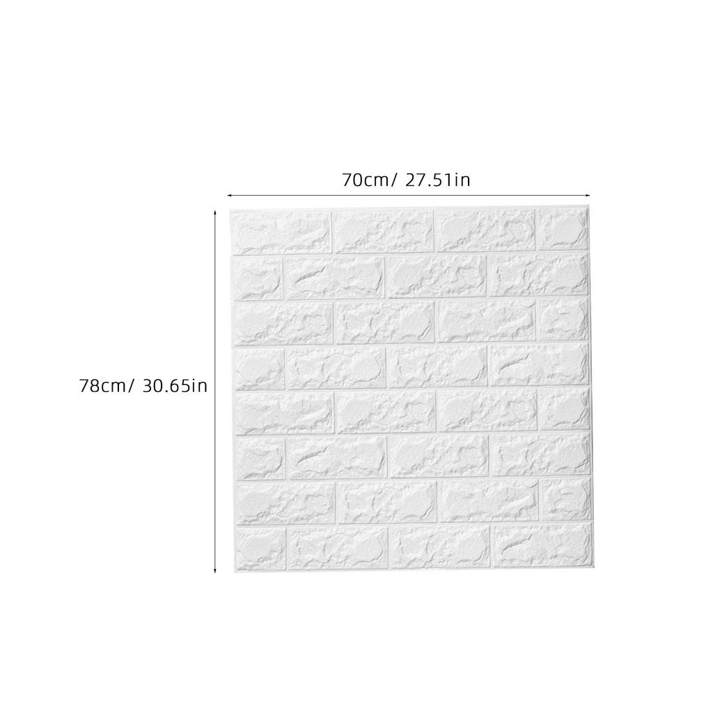 3D Brick Grain Wall Stickers Self Adhesive Realistic Texture Easy Cut Customizable Wall Decor for Living Room Bedroom School