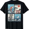 Japanische Koi-Fische Die große Welle vor Kanagawa Kanji (ZURÜCK) T-Shirt