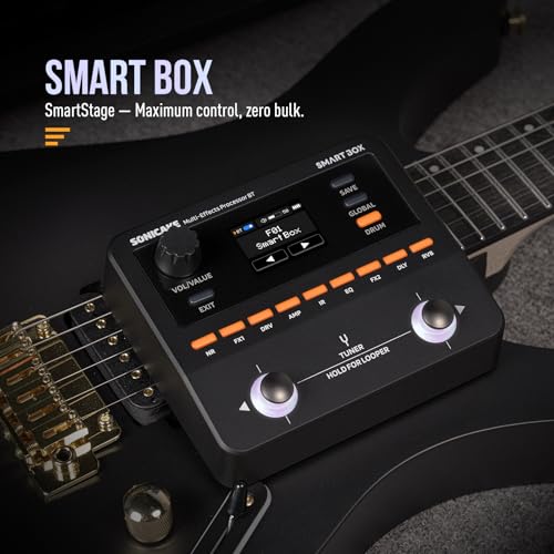SONICAKE QME-20 Smart Box - Guitar Multi-Effects Pedal with 130+ Effects, NAM/IR Support, Looper, Built-in Tuner/Metronome, Portable Effects Processor