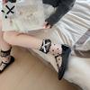3-6pcs Glass stockings children's spring and summer thin lace lace lace mid tube socks sweet bow polka dots