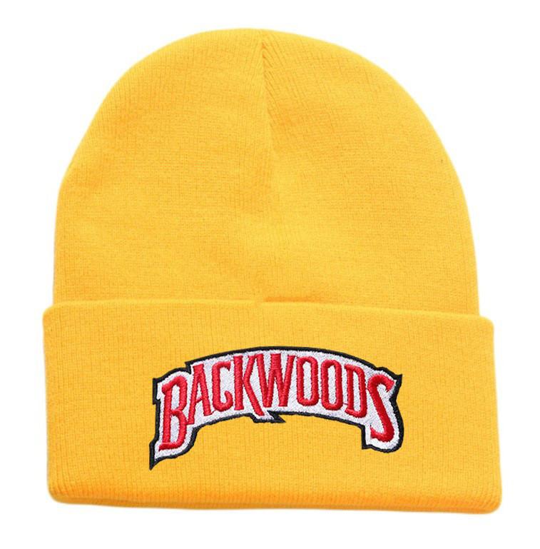 Backwoods Embroidered Beanie Hat With Adjustable Fit For Street Fashion And Cold Weather