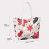 Christmas Print Tote Bag Large Capacity Portable Casual Daily Shoulder Handbag for Women Outdoor Travel Shopping Holiday Use