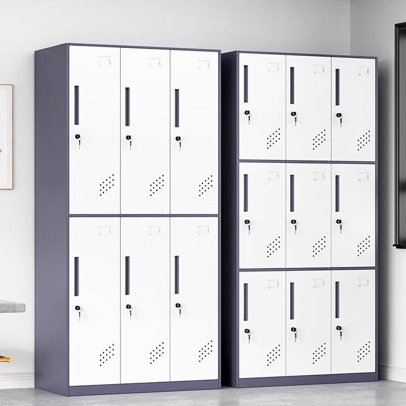 Steel Modular Storage Locker - 12-Door Narrow Profile