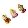 3Pcs Buddha Figure Decoration Resin Buddhism Statue Exquisite Carving Decorative Ornament Desktop Garden Sand Table Display Gift