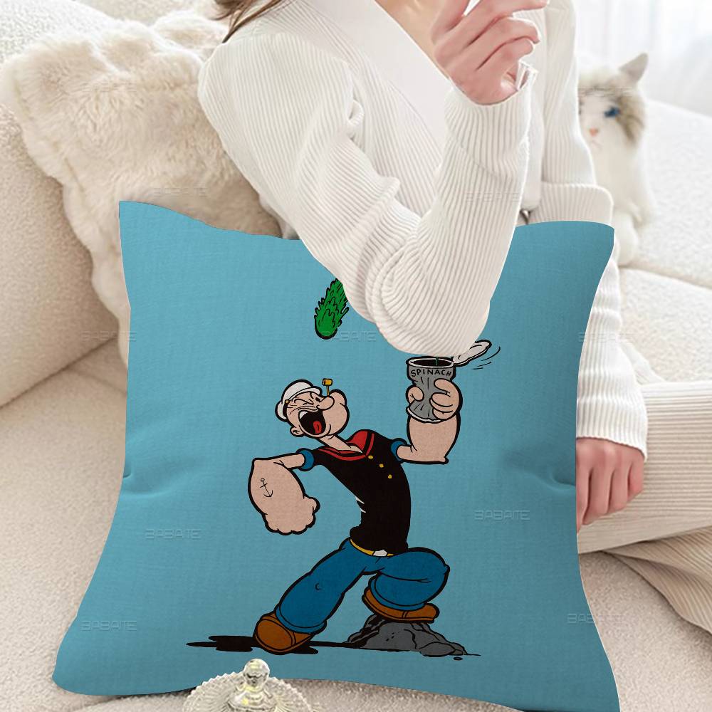 P-PopeyeS The S-Sailor Cartoon Cushion Cover Inches Farmhouse Decor Home Throw Pillow Covers for Couch Decorations