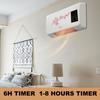 Wall Mounted Air Conditioner Mini Electric Heating Machine with Remote Control for Bedroom Bathroom Living Room