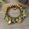 Handwoven Bohemian Bell Bracelet Vintage Vacation Niche Personality Exotic Female Hand Rope Accessories