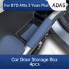 For BYD Atto 3 Yuan Plus ADAS Smart Driving Edition Car Door Handle Storage Box Leather Organizer Tray Interior Accessories