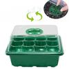 12 Holes Seed Starter Tray Greenhouse Germination Kit with Humidity Dome Plant Seedling Growing Tray with Base Propagation Kit