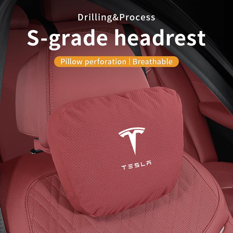 For Tesla Model 3 Model Y Model S Model X Car Headrest Neck Support Seat Soft Neck Pillow Automobile Tesla Interior Accessories