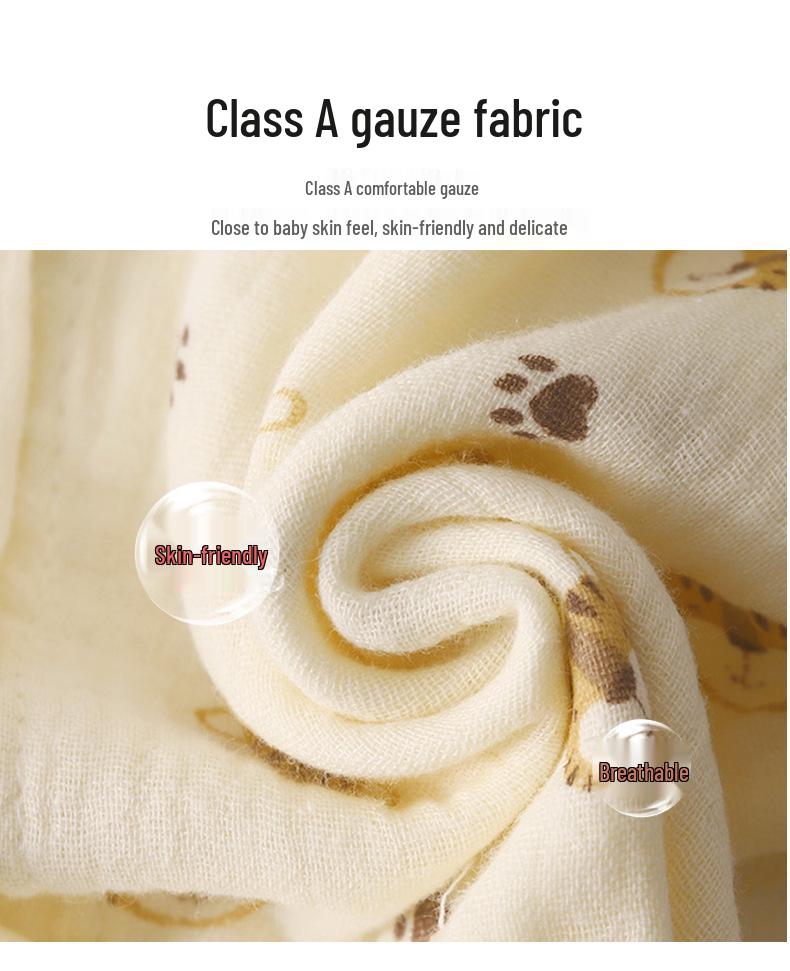 Children's Cotton Gauze Pajamas Set - Summer Long-Sleeve with Lantern Pants