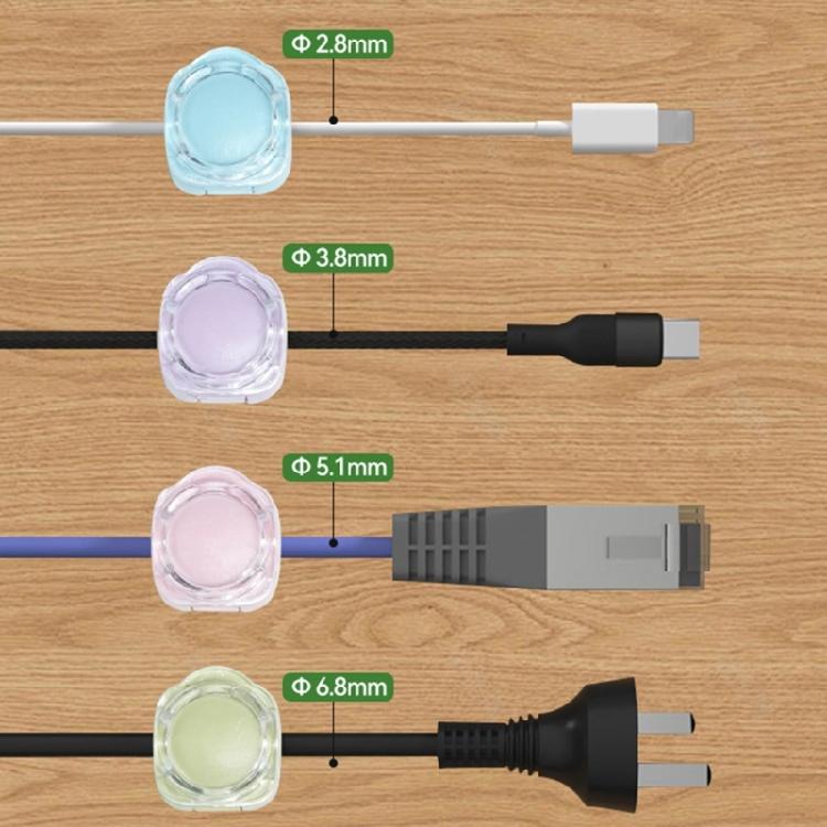 6PCS Magnetic Cable Winder Self-Adhesive Fixed Power Cord Organiser Intelligent Devices Charging Wire Holder Clamp