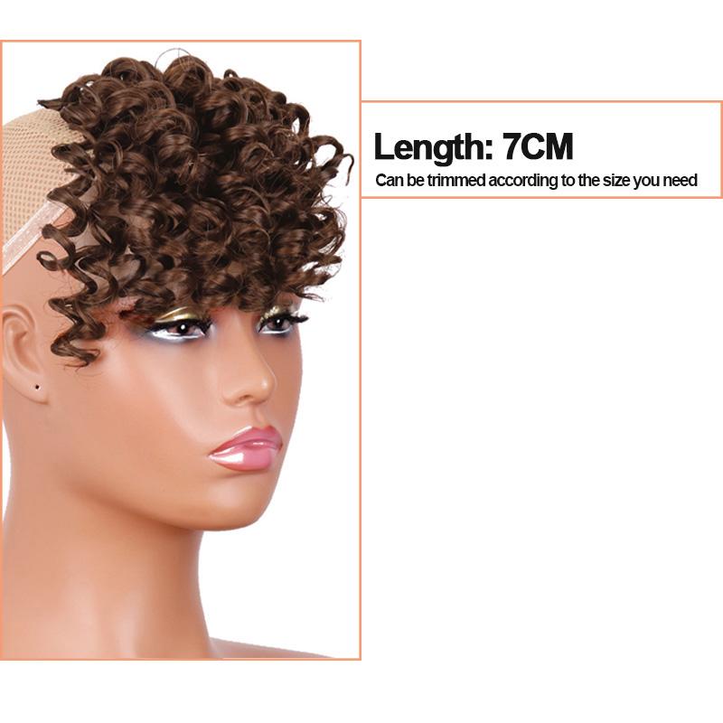 

MISS WIG Edge Wig Женские синтетические искусственные короткие шпильки с челкой Наращивание волос Кусок странных вьющихся натуральных волос