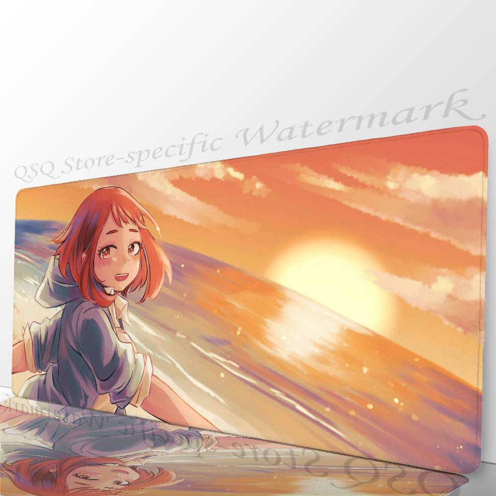 Ochaco Uraraka Anime My Hero A-Academia Mousepad Mouse Mat Desk Mat With Pad Gaming Accessories Prime Gaming XXL Keyboard Pad