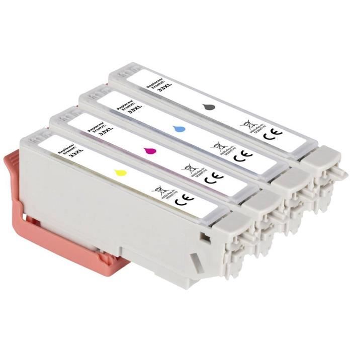 

Cartouche d encre RENKFORCE - Epson 33XL (C13T335740) - Noir, Cyan, Magenta, Jaune
