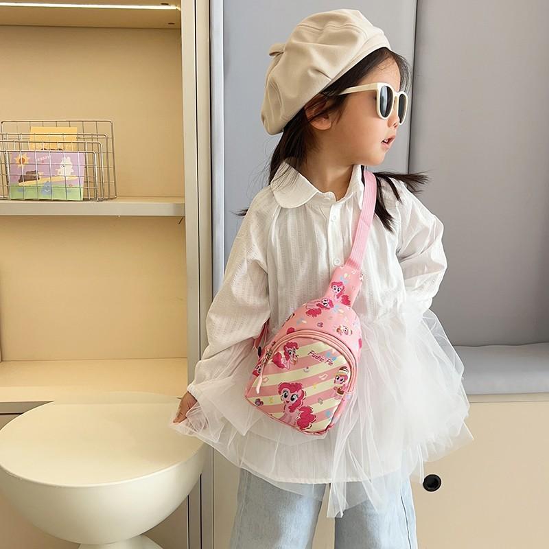 Cartoon Stylish New Chest Bag For Kids Lightweight Fashionable Ins Backpack For Boys Girls And