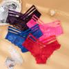 Sexy Panties Women Lace Low-rise Solid Sexy Briefs Female Underwear Cross Hollow Out Underpants Lingerie Seamless Intimates