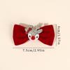 2Pcs Christmas Glitter Reindeer Bow Hair Clips for Girls Cute Soft Red Velvet Hairpins Festive Christmas Hair Accessories Gifts
