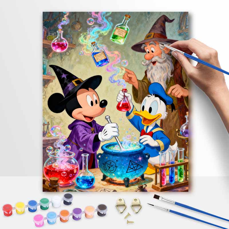 Disney Wizard Magic Laboratory Oil Paint Digital Painting Art Kit FillIn Painting Home Decor 20x30cm