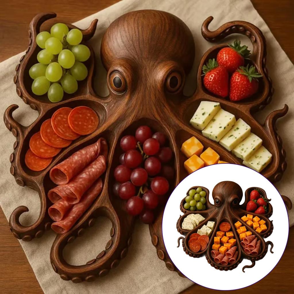 Charcuterie Platter, Nautical Serving Tray For Cheese, Meats & Fruit – Ocean Theme Party Board – Unique Gift For Seafood Lovers & Entertainers