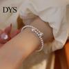 Faux Pearl Bracelet Women Elastic Fit Warm Luster Minimalist Design Bangle Easy on Off No Clasp Versatile Wedding Gift Jewelry Imitation Pearls