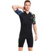 1.5mm Neoprene Shorty Mens Wetsuit UV-proof Front Zip Lycra Short Sleeves Diving Suit for Underwater Snorkeling Swimming Surfing