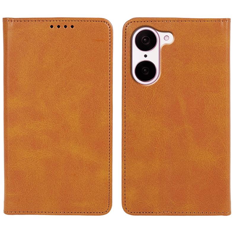 Pro OnePlus Nord CE5 5G Pouzdro Silné Magnetické PU Kůže Kryt na Telefon Textura Telete