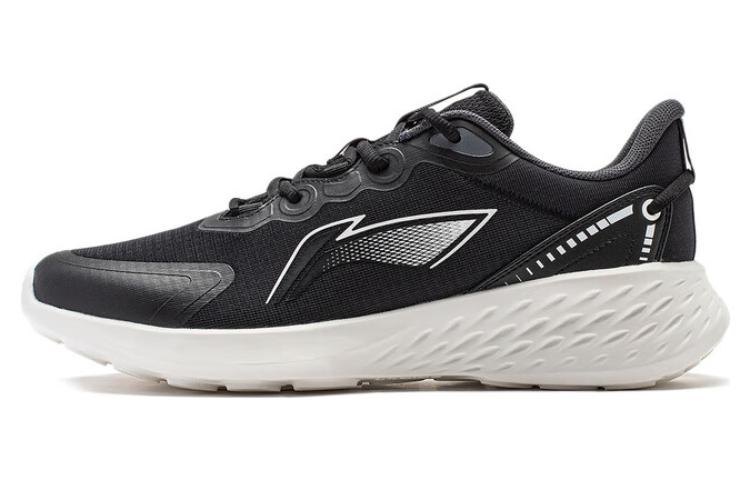 Li Ning Мягкие противоскользящие износостойкие низкие беговые кроссовки мужские Черные ARST047-1 39.5