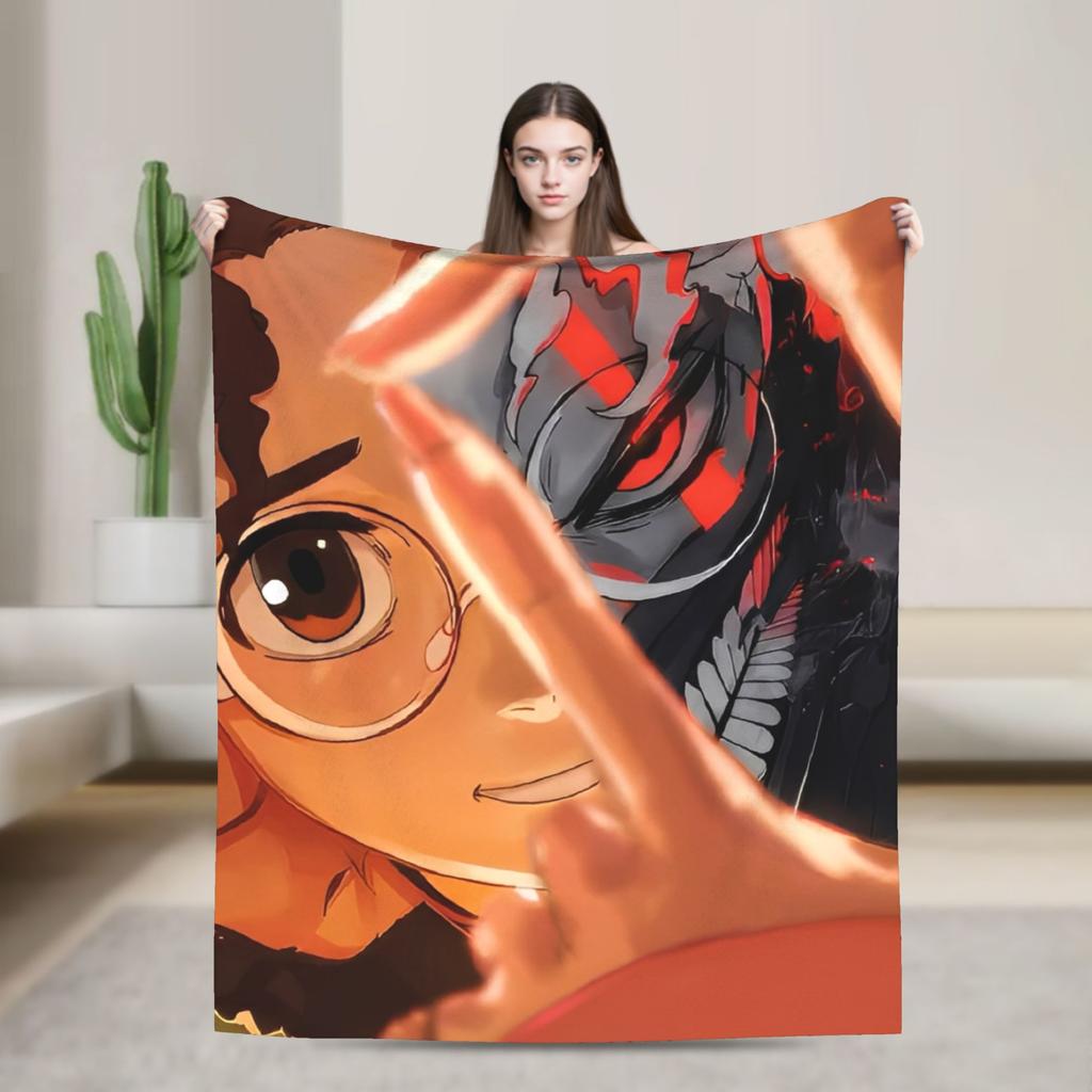 Turbo Granny Dandadan Anime Blanket Street Trend Plush Throw Blanket For Living Room Airplane Travel Flannel Bedspread Bed Cover
