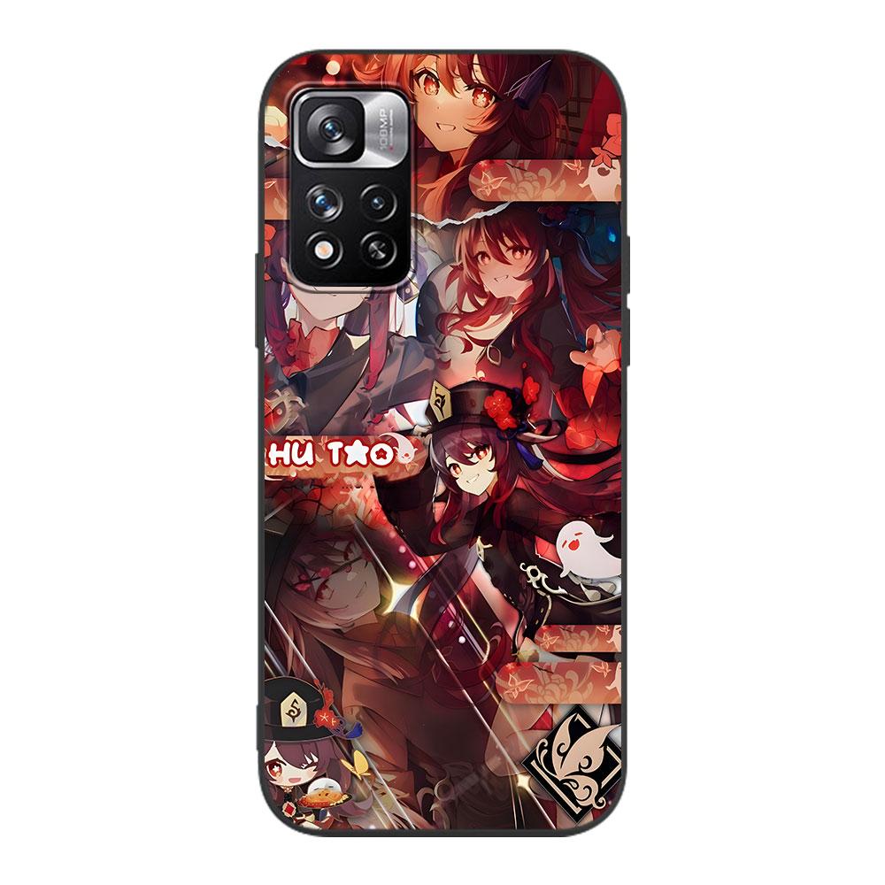 

Чехол Genshin Impact Hu Tao для Xiaomi Redmi 10 10C 12C 9 Prime 9C 9A 12 10A 9T K40 Pro, черный мягкий чехол из ТПУ для мобильного телефона Redmi 10C